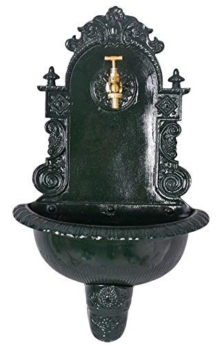 Antik Zierbrunnen Waschbecken Garten Grün Wandbrunnen Renaissance Brunnen lup025 Palazzo Exklusiv