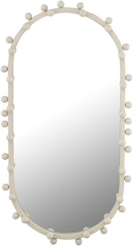 TOV Furniture Bubbles Ivory Large Oval Wall Mirror