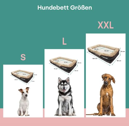 Emmi-pet orthopädisches Hundebett Ergonomisches Hundesofa für sehr große Hunde – 120x85x25cm – waschbares Hundesofa – Weiche Hundecouch – rutschfest, langlebig & atmungsaktiv – Körperform anpassend