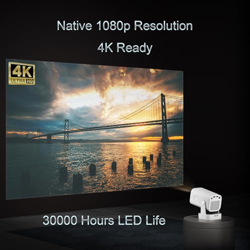 Image of Krisons Razor-005 Smart Projector|1080P Native |4K HD Short Throw|Bluetooth Remote|Upto14000 Lumens|Wi-Fi 6 /BT5.4|Android| Auto Focus /Keystone |Primevideo,Hotstar,Netflix|HDMI, USB,Screen Mirroring
