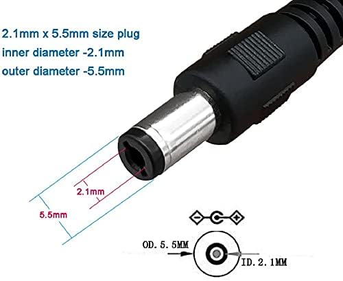 Image of TAAPSEE DC Power Male Cable Wire Connector for CCTV Security Camera and Lighting Power Adapter(2.1mm x 5.5mm) (BLUE, 5)