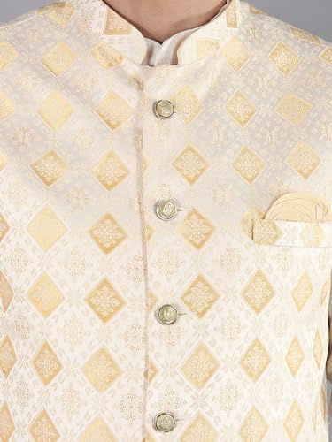 Image of Uri and MacKenzie Men's Silk Blend Kurta Pajama with Designer Ethnic Nehru Jacket /Modi Jacket
