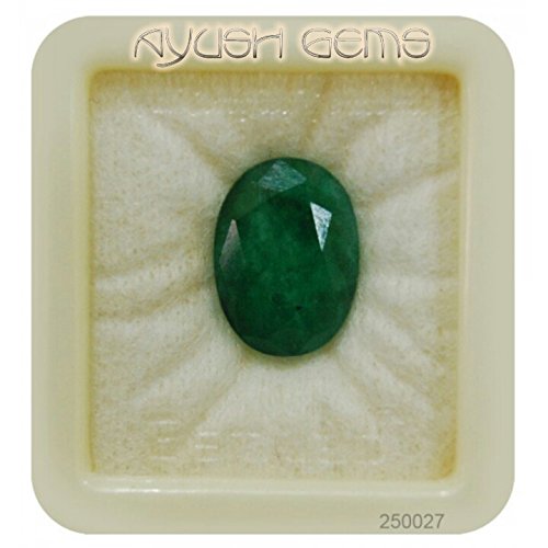10.42 Carat / 11.25 Ratti Emerald Gemstone Original Certified Colmbian Panna Stone Oval Cut for Men and Women, Green