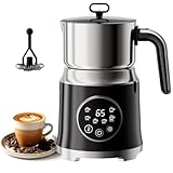 Montalatte Elettrico Split 1200Ml, Montalatte e Montalatte Automatici 6 In 1, Macchina per Schiuma di Latte Caldo e Freddo per Caffè, Cappuccini, Macchiato, Latte, Cioccolate Calde