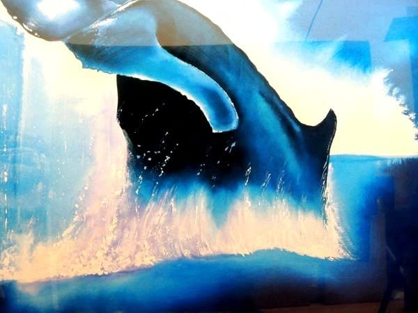 クリスチャンラッセン 大判 リトグラフ Amazon.co.jp: C.R.Lassen/クリスチャンラッセン/「ホエール