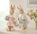 Dekoleidenschaft großer Osterhase Eiermaler 48 cm hoch, Dekofigur, Hasen-Dekoration, Osterdeko, Dekohase oder Dekohäsin, wetterfest, Garten-Deko für Draußen (Hasenmädchen)