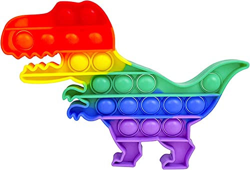 CABLEPELADO Pop it Fidget Toy | Push Pop it | Push Pop Bubble Fidget | Apto para Aliviar el Estrés y la Ansiedad para Niños y Adultos | Diseño Dinosaurio