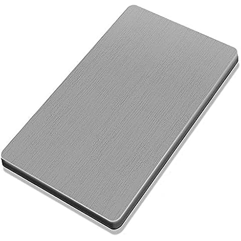CIMERAC Diatomaceous Earth Bath Mat - Absorbent Stone Bath Mat -Fast Drying Hard Floor Shower Mats,with Additional Anti-Slip Mat, Sandpaper, 15.7 x 11.8 inch (Grey) Cover