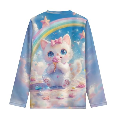 Image of Kids Long Sleeve Shirts for Girls 3-16 Year Old Cute Clothes for Teen Girls Casual Workout Tops