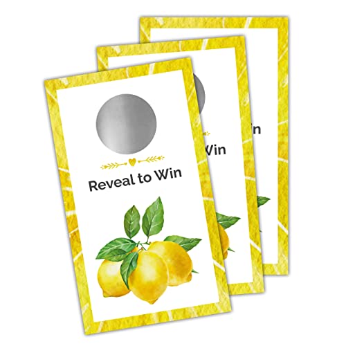 Bella and Bentley Novelty Lemon Bridal Shower Games Scratch Off (32 Pack) - Lemon Baby Shower Party Game Activity Supplies - Lottery Raffle Tickets Bella and Bentley Novelty Lemon Bridal Shower Games Scratch Off (32 Pack) - Lemon Baby Shower Party Game Activity Supplies - Lottery Raffle Tickets