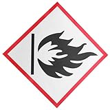 MAGICLULU Wetterfester Robuster Warnaufkleber Flammbar Sicherheitszeichen Reflektierend für Innen Außenbereich Starke Haftung Langlebig und Vielseitig Einsetzbar