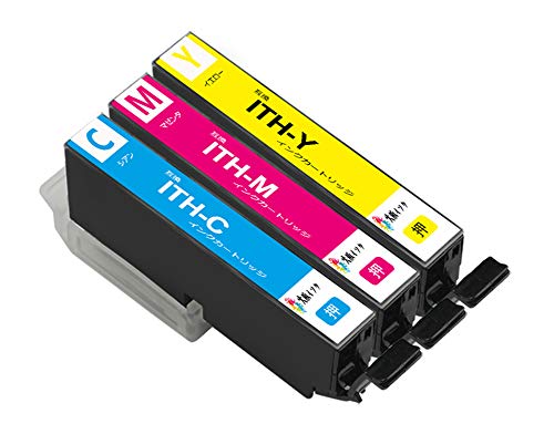 インクカートリッジ エプソン イチョウ ITH 互換 ITH-6CL 3本セット ITH-C/M/Y EPSON対応機種: EP-711A EP-710A EP-709A EP-810AW EP-810AB EP-811AB EP-811AW増量版 残量表示