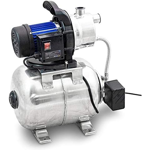 Bituxx Hauswasserwerk Wasserpumpe Gartenpumpe Bewässerungspumpe Edelstahl Kessel 1200W 3800L/H Cover