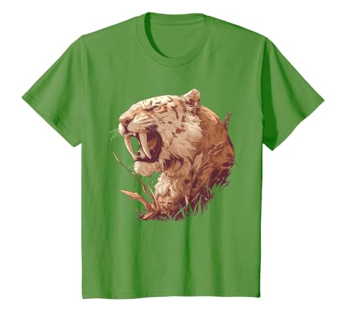 Saber-Toothed Tigers Saber-Toothed Tiger T-Shirt, Youth, Grass Green, Large