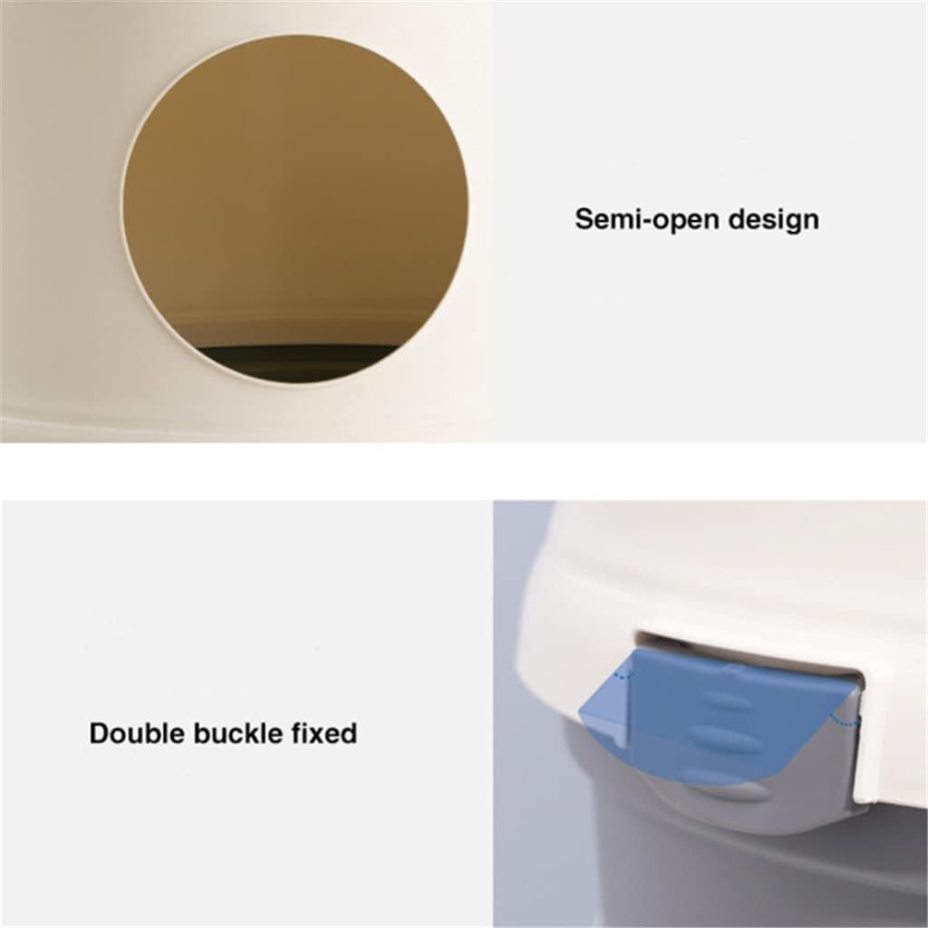 Tree Hole Cats Litter Box Big Pet Toilet Semi Open Large Se Cats Toilet Sandbox Cats WC Tray Scratching Board Pet Supplies (Color : Ice blue) (Ice Blue)