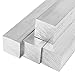 HOZEON 4 PCS 1 x 1 x 12 Inch Aluminum Bar, Square Aluminum Flat Bar, Aluminum 6061 Flat Bar Block General Purpose Tooling Plate, T6511 Solid New Mill Stock for Milling Lathe Work, Silver