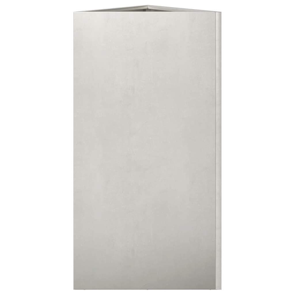 Trójkątna donica ze stali nierdzewnej, 40 x 34,5 x 70 cm, o stabilnej konstrukcji, metalowy pojemnik ogrodowy na warzywa, zioła i kwiaty, odporna na warunki atmosferyczne, podwyższona grządka na taras