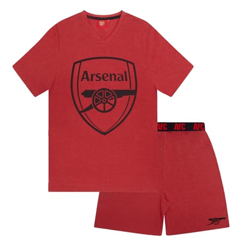 Arsenal FC Official Soccer Gift Mens Loungewear Short Pajamas Red Marl Medium2