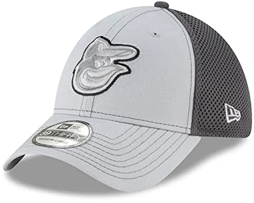 Casquette Baltimore Orioles gris Neo 39Thirty stretch fit ajustable pour homme et femme sport