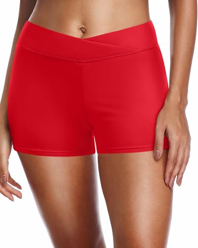 Image of Yonique Womens Swim Shorts Bathing Suits Bottoms Swimsuit Bottoms(Available in Plus)