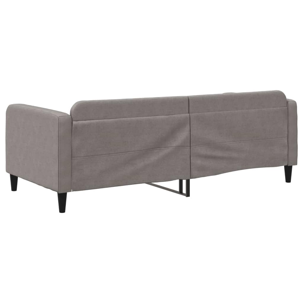 Brokky 354036 Letto da Giorno Tortora 90x200 cm in Tessuto Divano Letto,Giroletto, Singolo, Matrimoniale, Moderna