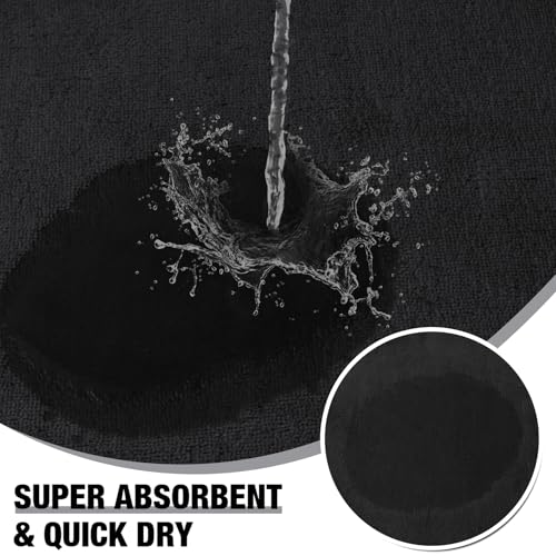 Black Memory Foam Bath Runner Mat Long Narrow Bathroom Rug Microfiber Bathroom Carpet Non Slip Soft Absorbent Washable Bathrug,16" x 47" by PAGGED - Image 3