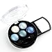 Newest trent 5 Colors Make up Eyeshadow Shimmer Eye Highlight Palette & Cosmetic Brush Makeup Set (#3 Blue)