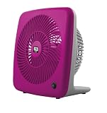 SHE Ventilador de mesa de 18 cm de diámetro, 2 niveles, efecto refrigerante, ventilador de pie de 30 W, carcasa robusta, asa, color rosa