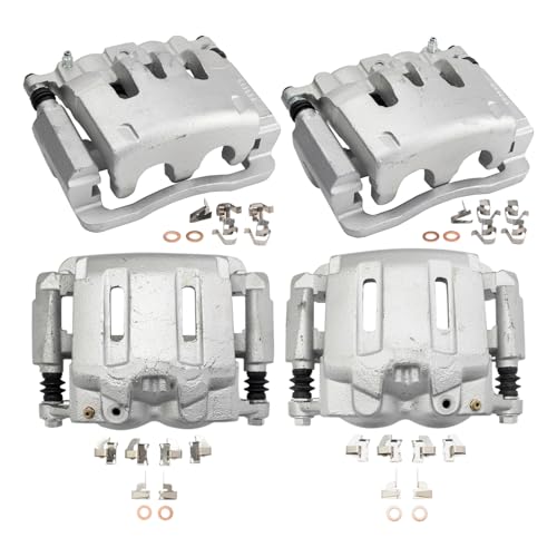 Image of TRQ Brake Caliper Set Compatible with 2005-2007 Ford F-250 Super Duty F-350 Super Duty