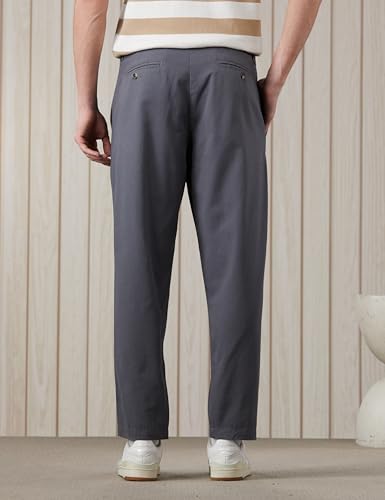 Image of Amazon Brand - Symbol Men's Carrot Fit Pleated Casual Trouser (Constructed Waistband | 100% Cotton | Available in Plus Sizes)