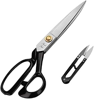 Handi Stitch Tailor Dressmaking Scissors and Yarn Thread Snippers - Heavy Duty 22.86cm/9 Inch Stainless Steel Sharp Shears - for Cutting Fabric, Clothes, Leather, Denim, Altering, Sewing & Tailoring