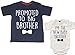 Edward Sinclair Conjunto de camiseta y body para bebé con texto en inglés "Promoted to Big Brother" y "I'm The New Baby Brother"