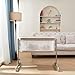 ONTHEWEI Baby Bassinet Bedside Sleeper, 3-in-1 Rocking Bassinet with Wheels, 6-Height Adjustable Crib with Breathable Mesh, Soft Mattress for Newborns & Infants