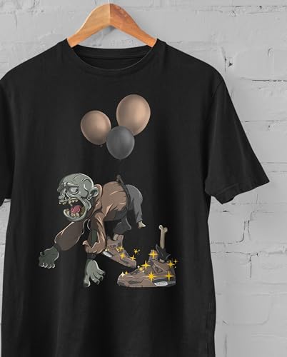 AJ 4 Cave Stone 4s Shirt, Sneaker Zombie, Shirts Match Sneakers 2D Sneaker T-Shirt Tee4