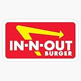 LAD Studio in-N-Out Burger Sticker Vinyl Bumper Sticker Decal Waterproof 5'