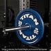 Titan Fitness 20 KG Olympic Calibrated Steel Powerlifting Plate, Machine Precision Steel Discs, Sold Individually