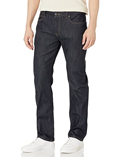 Buffalo David Bitton Men's Straight Six Jeans, Rinse Wash Indigo, 33x34