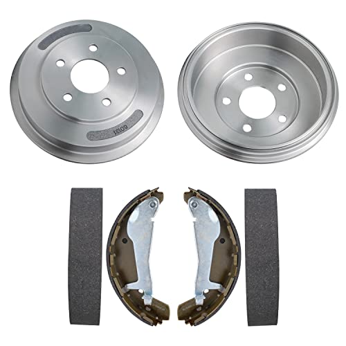 Detroit Axle - 5 Lug Rear Brake Kit for 2009-11 Chevrolet HHR 09-10 Cobalt Pontiac G5 Brake Drums Brakes Shoes 2010 2011 Replacement