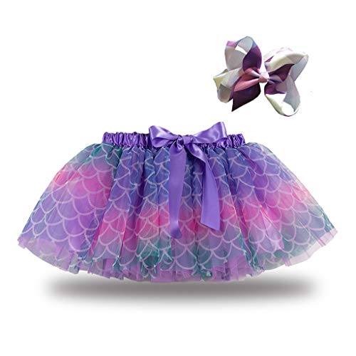 Saias de tutu para mulheres, saia + laço para meninas, arco-íris, dança, tule, fantasia, balé, festa