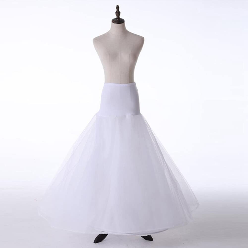 Petticoats for Women, White A-Line 1 Hoop Petticoat Crinoline Skirt 2  Layers Long Underskirt for Dresses Bridal Dress Wedding Dress Ball Gown  Wedding ...