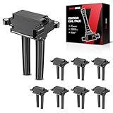 Torchbeam Ignition Coil 8 pack UF504 Compatible with 1500, 2500, 3500, Charger, Grand Cherokee, Wrangler, Challenger, Ram 1500/2500, Commander, Durango, 300