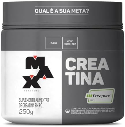 Creatina Monohidratada Creapure Em Pó 83 Doses Pote 250g Max Tita...