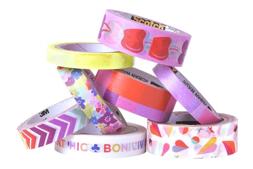 Image of Scotch Expressions Washi Tape, 8 Rolls, Assorted Sizes & Colors, Great for Decorating and Crafts