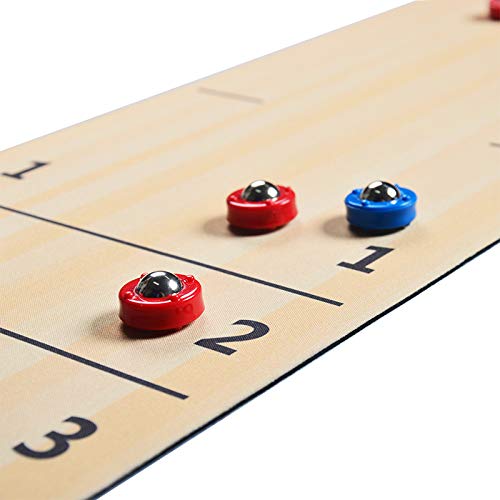 RLQ Discos de embaralhação de mesa 2 em 1 e jogos de enrolar com 16 rolos. Adultos x crianças neste