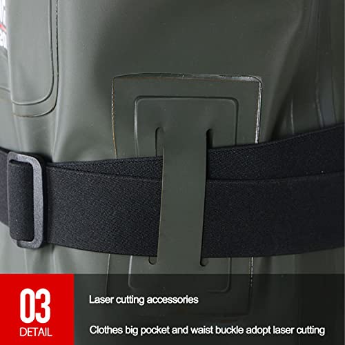 YuanDiann Waterdichte borststeltlopers met laarzen PVC verdikte versterkte visstotlopers voor waden, vliegvissen, jagen, veetwerk - Image 6