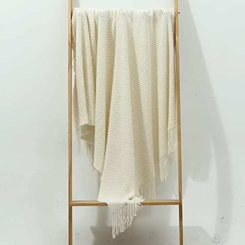 Couverture en tricot douce et décorative pour le printemps