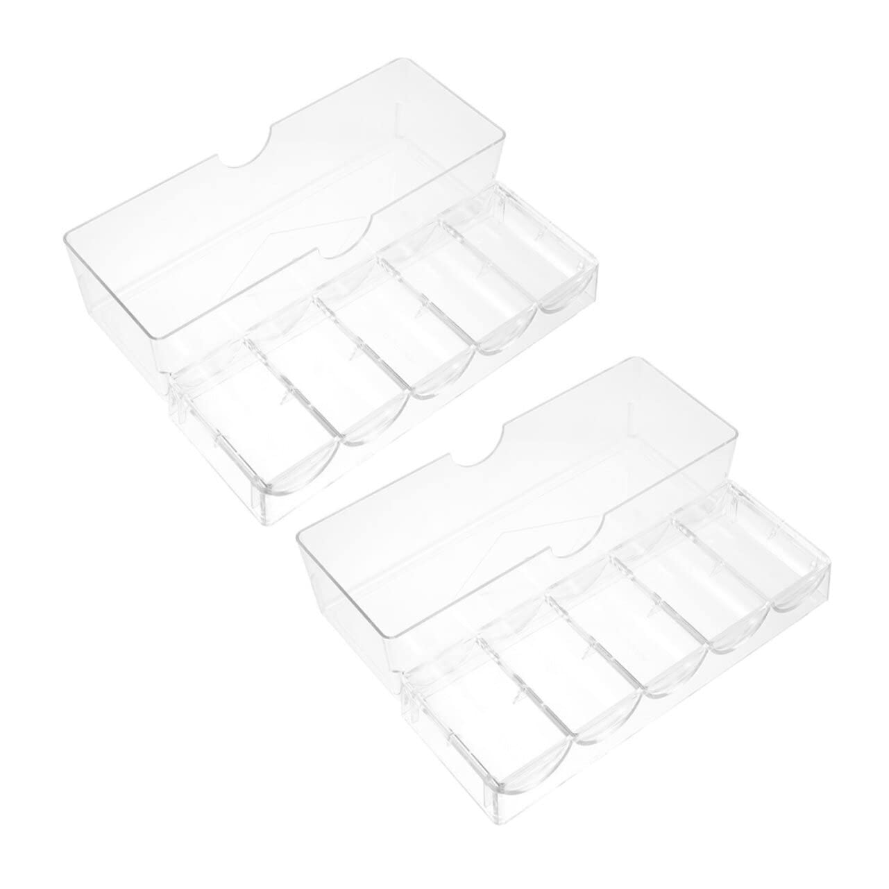 LABRIMP 2PCS 칩 상자 플라스틱 팔레트 칩 랙 오거나이저 플라스틱 트레이 포커 칩 랙 투명 포커 컨테이너 포커 칩 오거나이저  포커 칩 오거나이저 포커 칩-Freehip.co.kr