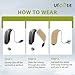 Hearing Aid Covers: Protect Hearing Aids from Sweat, Moisture, Dust, Wind and Shocks, Includes a Pair of Hearing Aid Covers and a Storage Bag, Fits Hearing Instruments 1.6”,Large