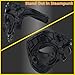 Ubauta Steampunk Cyborg Mask for Halloween: Handcrafted Plastic with Black Metallic Finish - DIY Repair Strip & Adjustable Fit