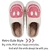 LEZIRTOI Retro Fuzzy Face Slippers for Women men， Womens Girls Cute Yellow the Lable Face House Slippers for Indoor Outdoor Pink/White/Black/Blue(Pink,42/43)